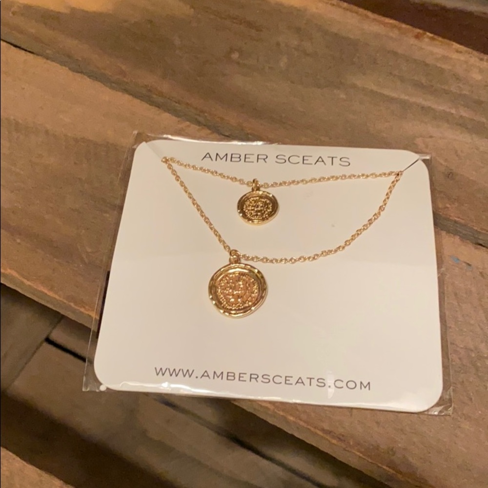 Amber Sceats double coin necklace